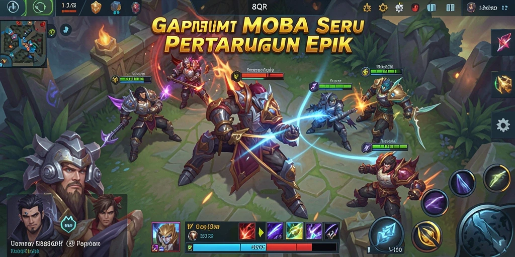 Tampilan gameplay seru 8QR dengan grafis menarik.