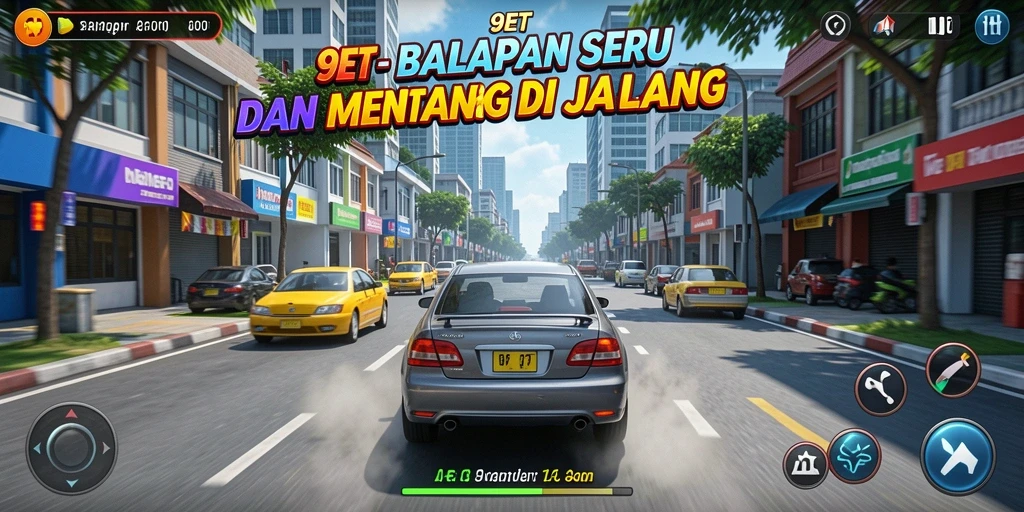 Tampilan gameplay Racing yang menarik dan mendebarkan di 9ET.