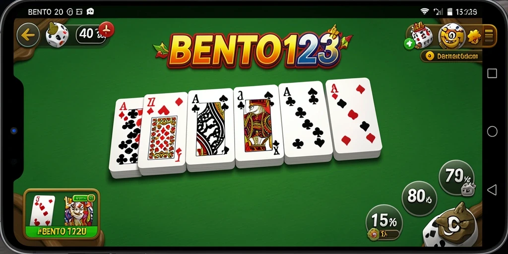 Tangkapan layar BENTO123 yang menunjukkan permainan Domino yang seru dan interaktif.