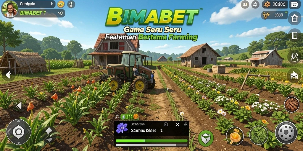 Screenshot gameplay menunjukkan aktivitas bertani yang mengasyikkan.