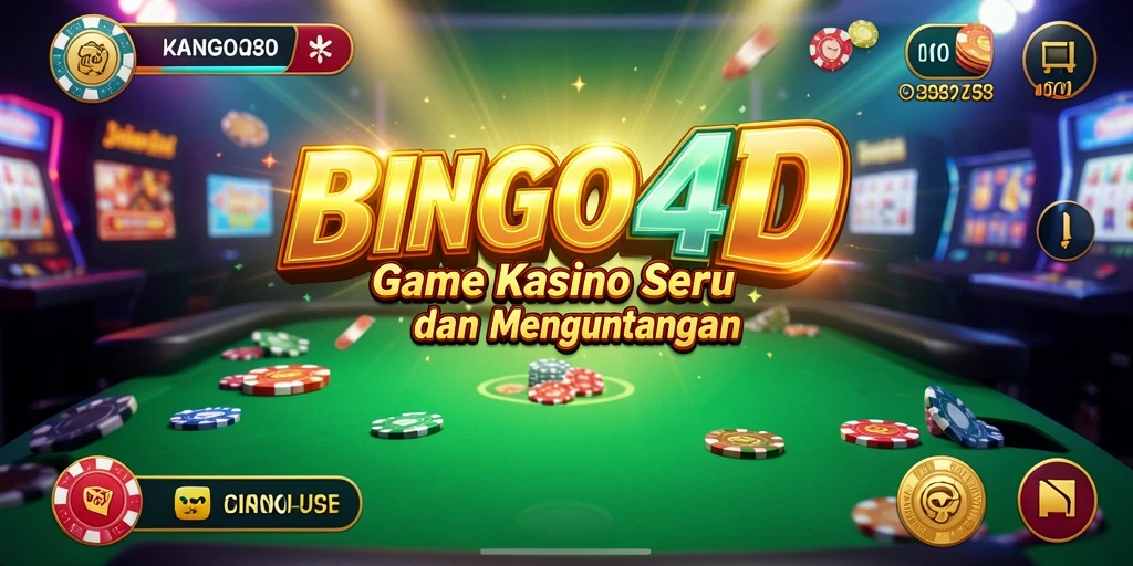 Screenshot gameplay BINGO4D menampilkan keseruan bermain Kasino.