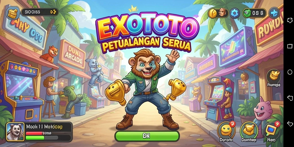 Tangkapan layar gameplay EXOTOTO menampilkan aksi seru dan grafis yang mengesankan.