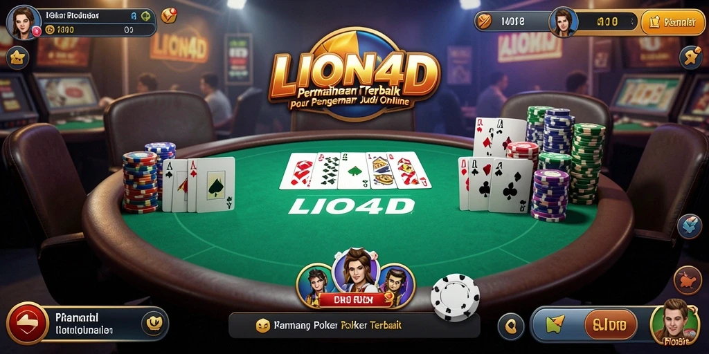 Tampilan gameplay menarik di LION4D yang memikat pemain Poker.