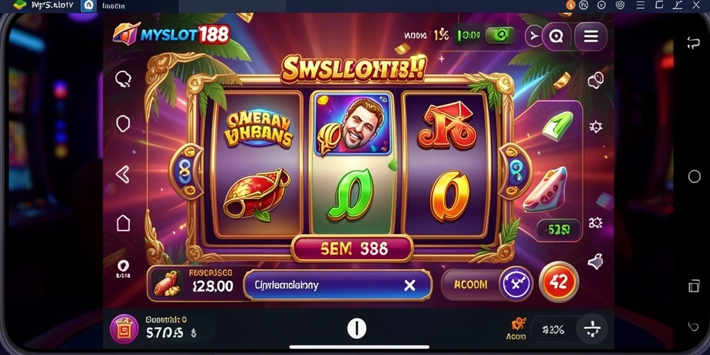 Tampilan gameplay seru MYSLOT188 dalam aksi slot.