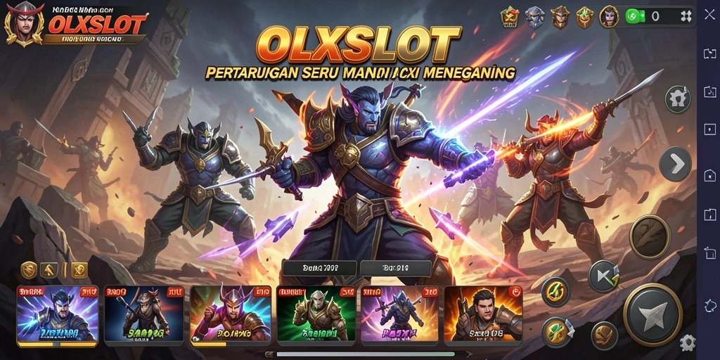 Tampilan gameplay OLXSLOT yang penuh aksi dan pertarungan seru.