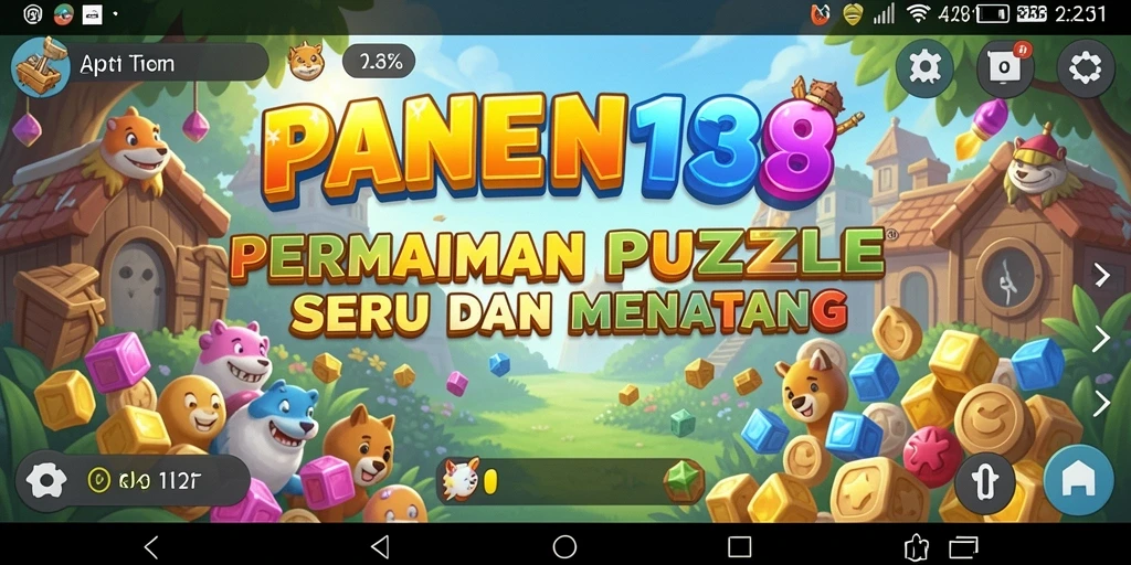 Tampilan mengasyikkan dari gameplay permainan Puzzle PANEN138.