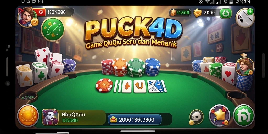 Gameplay seru dalam aplikasi PUCUK4D yang menampilkan QiuQiu.