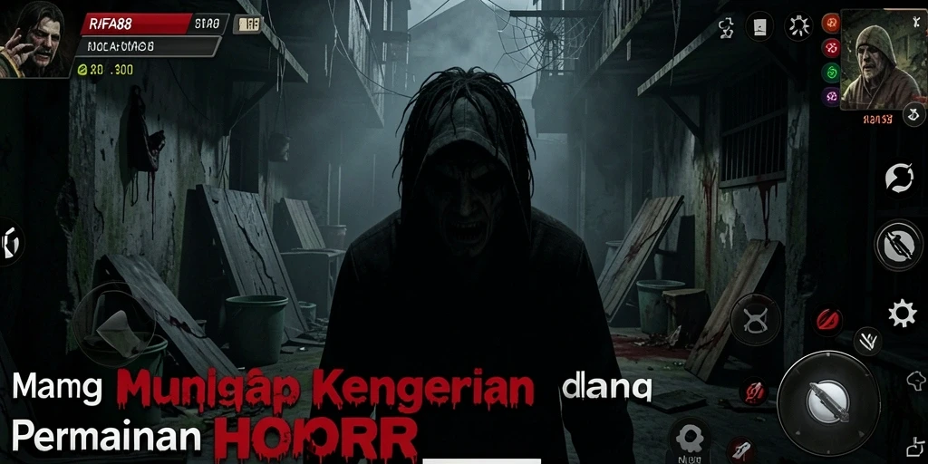 Screenshot gameplay RAFA88 yang menampilkan momen kengerian dan ketegangan.