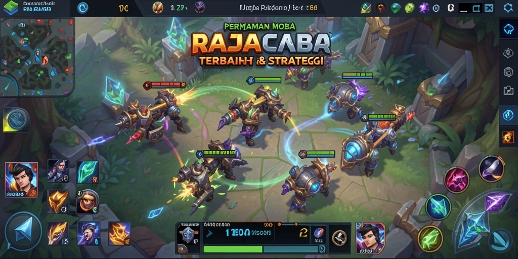 Screenshot menunjukkan aksi seru di arena pertempuran MOBA.
