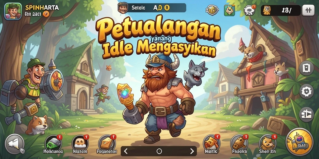 Tampilan gameplay SPINHARTA yang menarik dan penuh warna.