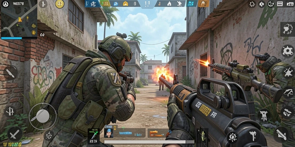 Tampilan gameplay WE878 yang intens dan mendebarkan.