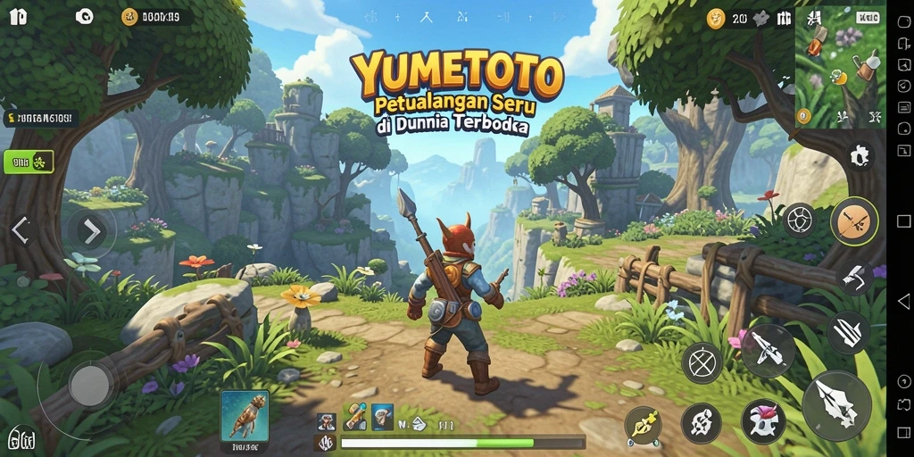 Tampilan gameplay seru di dunia terbuka YUMETOTO.