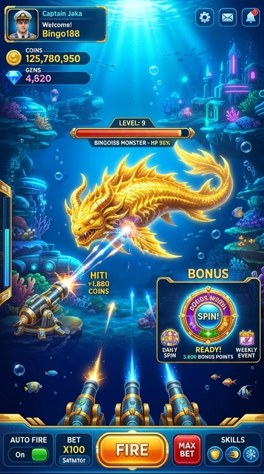 Tampilan antarmuka aplikasi bingo188 yang modern dan sederhana.